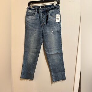 NWT High Rise Button Mom Jeans